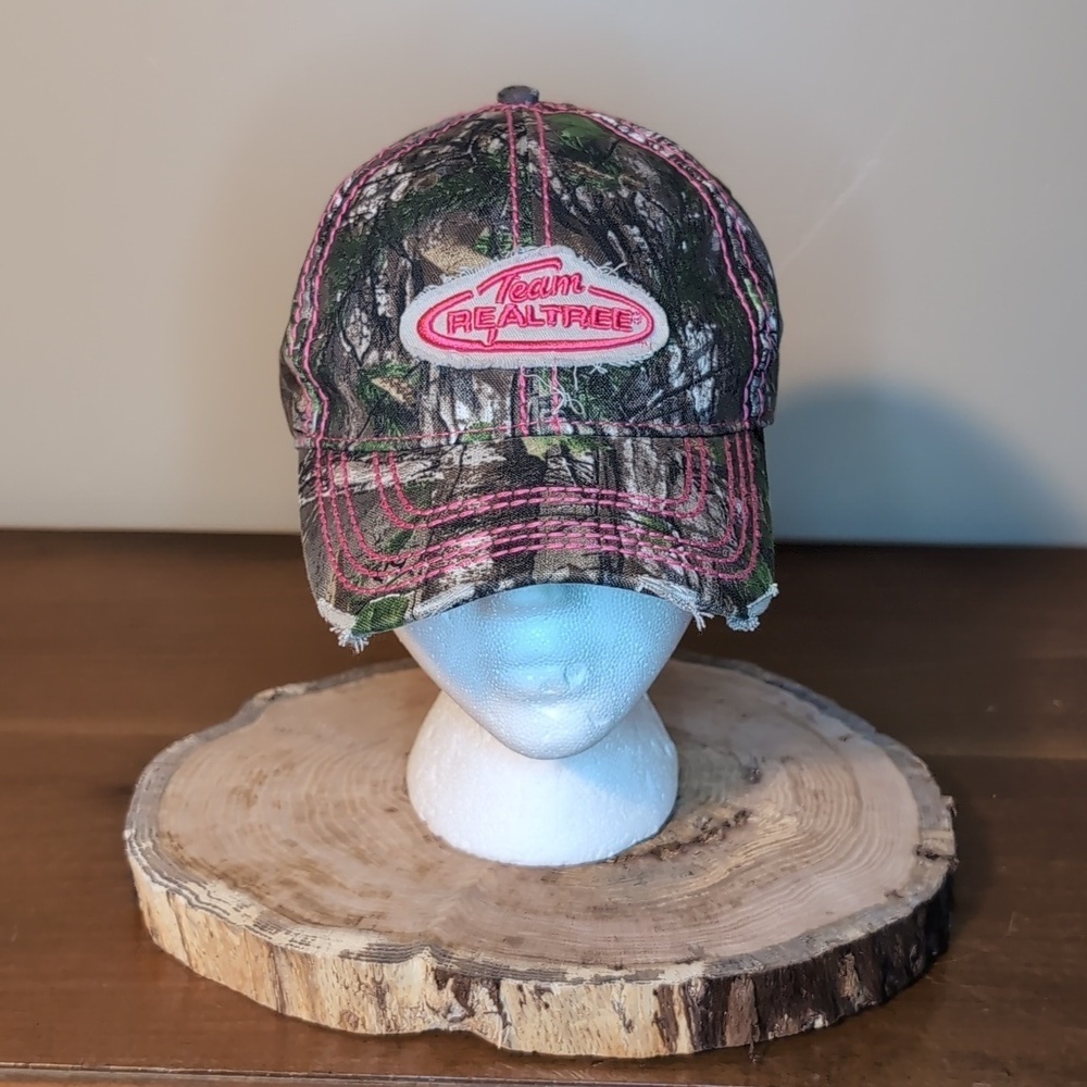 Team Realtree Camouflage Pink Trim Baseball Hat Cap Classic Logo